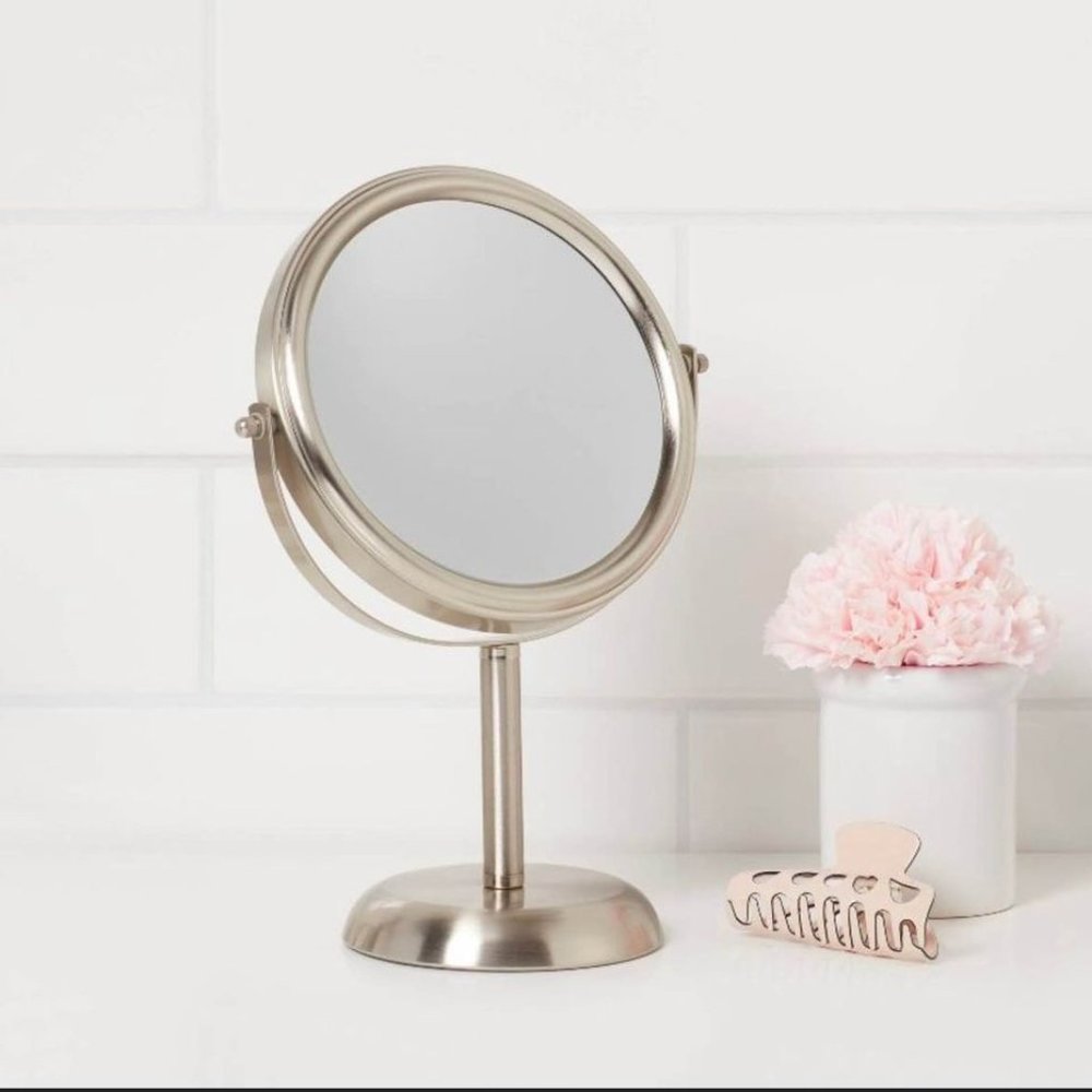 12" x 4.88" x 8.7" Bathroom Mirror Brushed Nickel-Threshold
